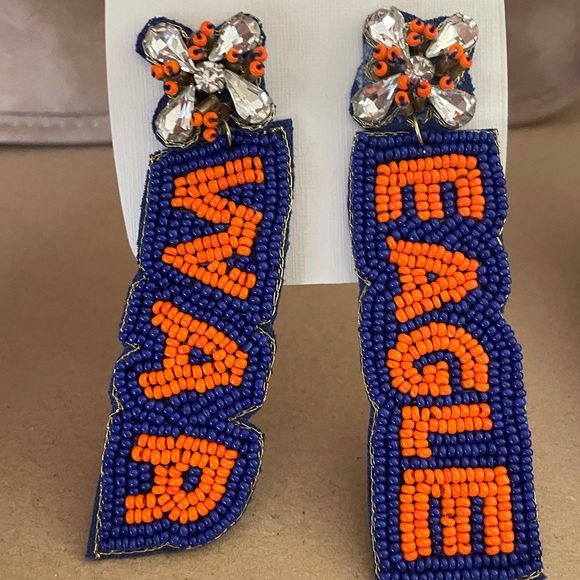 Jewelry - 🎉❤️Auburn University War Eagle Beaded Crystal Earrings